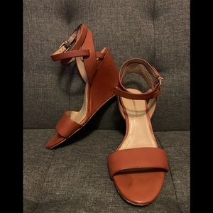 BCBGMaxAzria Lennox Leather Wedge Sandal